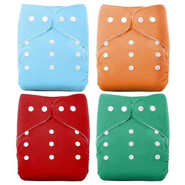 

cloth diapers 2022 eco-friendly diaper ecological adjustable nappy reusable cover baby solid color fit 3-15 kg
