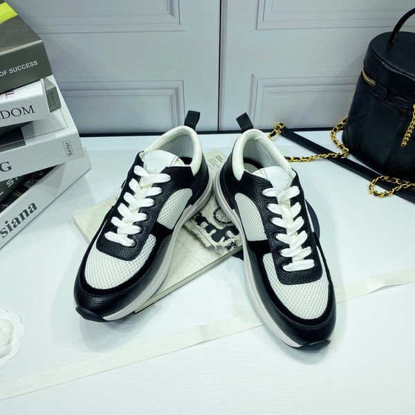 

2021 summer denim canvas casual shoes black and white stitching breathable mesh design women's sneakers multi-color lace-up casual flat