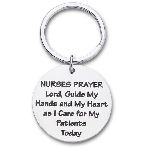 

10Pieces/Lot Nurse Graduation Keychains Gifts for Women Men Nurses Prayer Key Chain Nursing Gifts for Nursing Students Nurses Practitioner