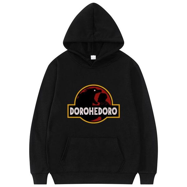 

men's hoodies & sweatshirts japan fashion anime dorohedoro pattern print hoodie men women funny sweatshirt hip hop streetwear cotton, Black