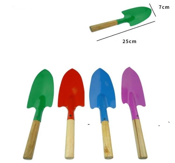 Novo Mini Gardening Shovel Colorido Metal Pequenas Shoveles Garden Spade Ferramentas de Hardware Digging Kids Spades Ferramenta EWB6781