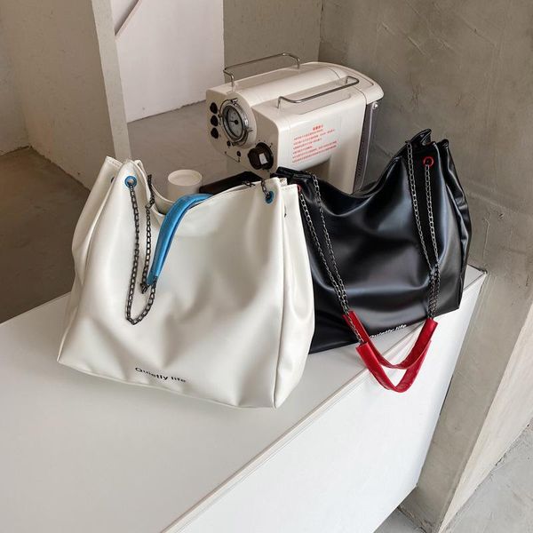

evening bags trendy large-capacity shoulder bag women's autumn 2021 fashion chain portable tote simple korean messenger handbags