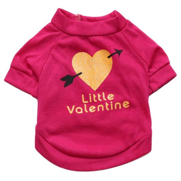 

pet clothing dog shoulder shirt spring and autumn style little valentine apparel