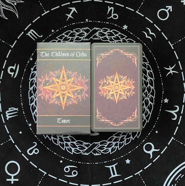 Os filhos dos oráculos de Litha Orientação Divinate Divinate Destino Jogo de Cartas Tarot Deck Jogos para Adulto S4J3Z