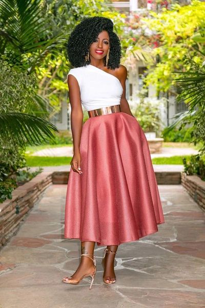 

skirts elegant pink satin a-line female formal evening skirt office lady zipper back customized ankle-length faldas mujer moda, Black