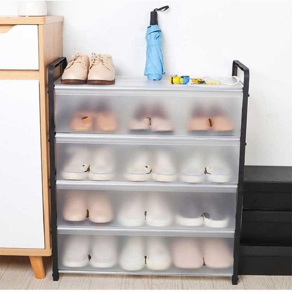 

clothing & wardrobe storage multi layer steel tube assembled dustproof shoe cabinet space saving rack simple