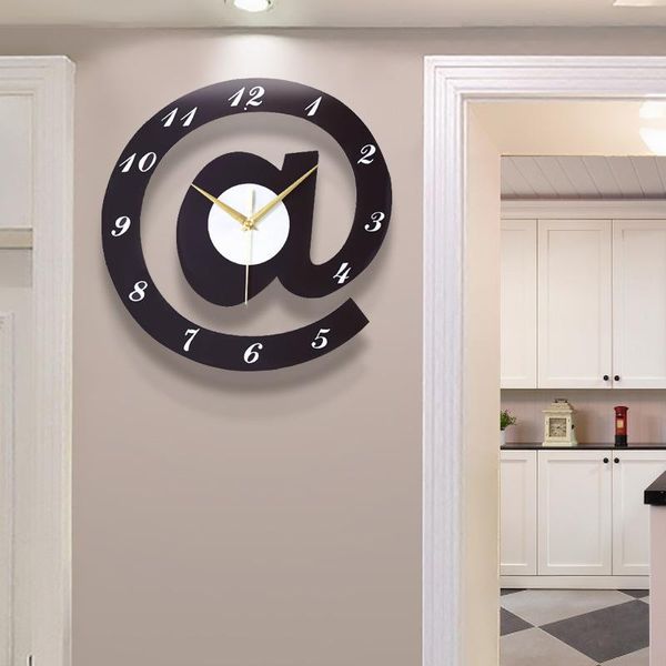 

wall clocks creative wooden clock living room large decoration quartz 3d decor