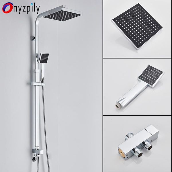 

bathroom shower faucet set rainfall with mult function handshower slide bar wall mount bathtub system kit sets