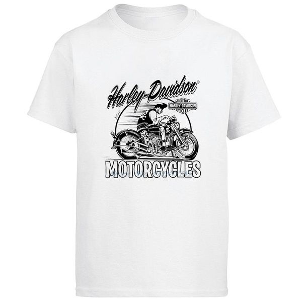 

men's t-shirts biker print vintage fashion cool short sleeve harajuku streetwear oversized casual men clothing, White;black