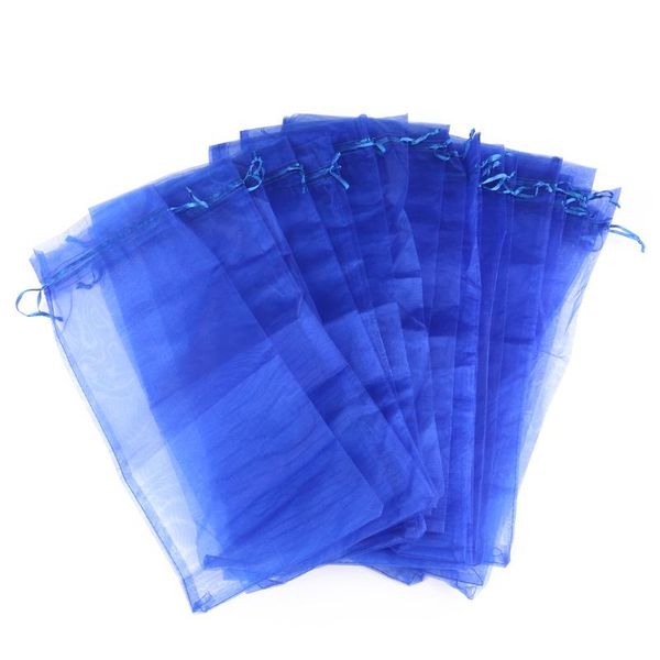 

gift wrap 20pcs sheer organza bottle cover bags (blue)