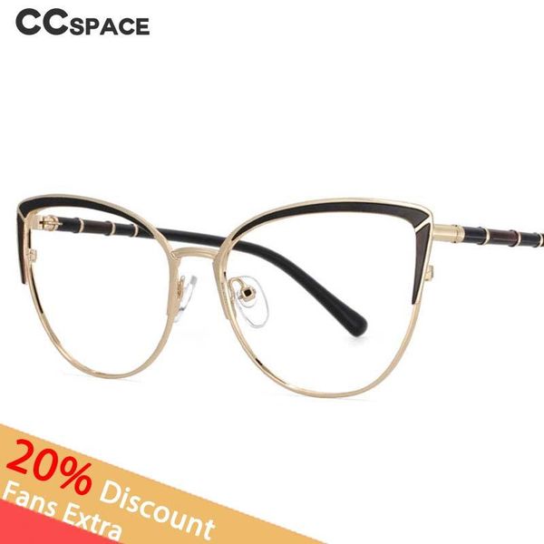 

sunglasses 53865 cat eye metal anti blue light glasses frame spring legs women optical fashion computer eyeglasses, White;black