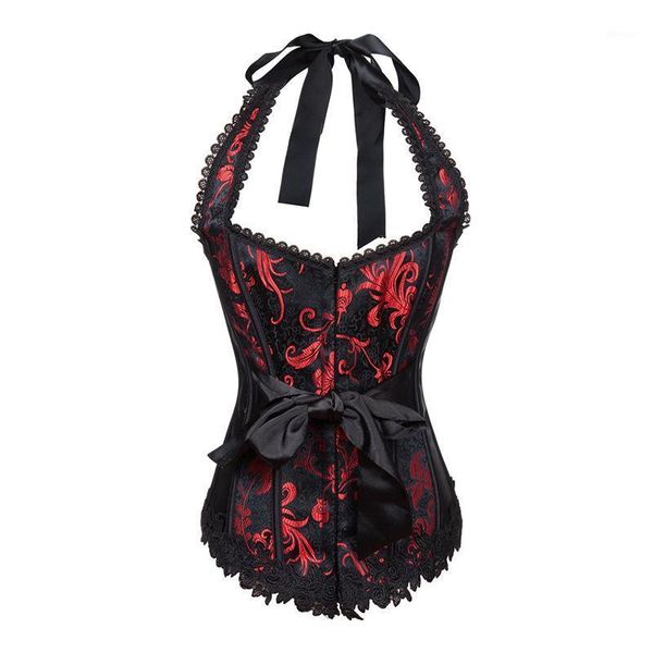 

bustiers & corsets wys.jl halter underbust corset lace gothic bowknot plus size s-2xl waist style bustier, Black;white
