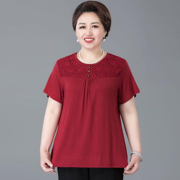 

elegant office lady short sleeve summer plus size xl-5xl woman tshirts casual loose solid t shirt for women fashion h239 women's t-shi, White