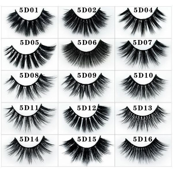 

pairs fake eyelashes natural thick mink 5d lashes plastic cotton stalk strip makeup false eyelash extension supplies1