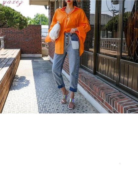 

women's pants & capris 2021 ins 100% cotton skinny high waist jeans women denim hole destroyed knee pencil 9 part casual patchwork trou, Black;white
