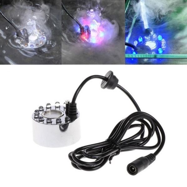 

color changing ultrasonic mist maker fogger water fountain pond atomizer air humidifier waterproof large spray volume fragrance lamps