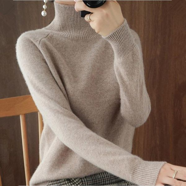 

women's sweaters autumn and winter cashmere sweater women knitted turtleneck thickened pullover casual jumper large size, White;black