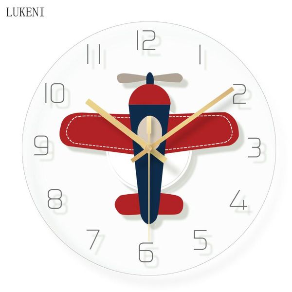 

wall clocks red aircrafttempered glass clock home decor