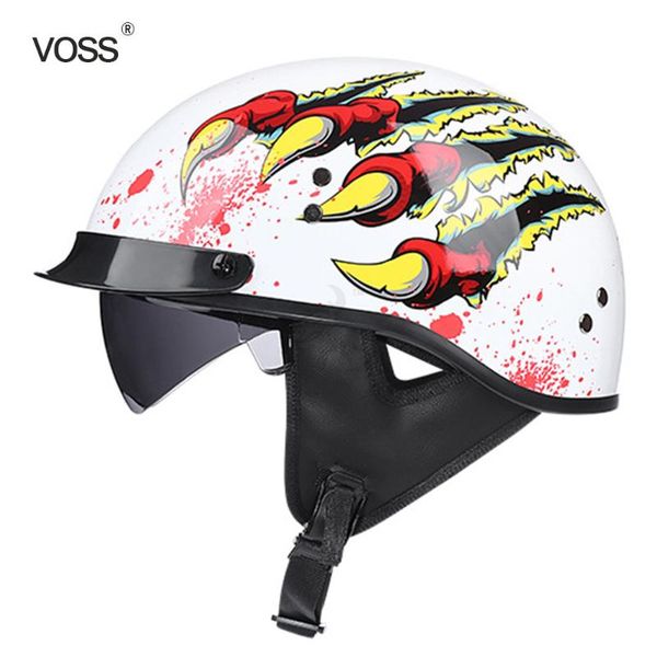 

motorcycle helmets voss helmet summer breathable motorbike half face men retro motocross riding dot approved casco moto