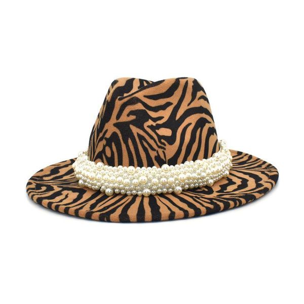 

wide brim hats lady's pearl accessories worsted jazz hat zebra fedoras large felt outdoor sunbonnet fedora for women, Blue;gray