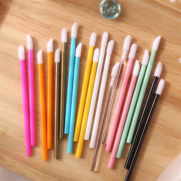 

makeup brushes 150 pcs/pack disposable cosmetic lip brush lipstick glossy wands pen cleaner applicator eyeshadow gloss