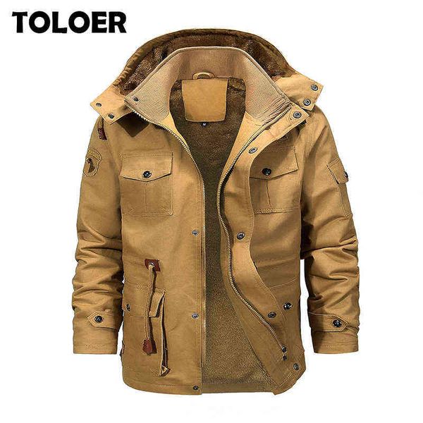 Giacca invernale da uomo 2021 in pile con cappuccio spesso cotone caldo capispalla uomo patchwork parka e cappotti giacca a vento cargo parka uomo S-5XL Y1109