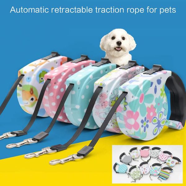 

dog collars & leashes traction automatic retractable belt pet cute halter device