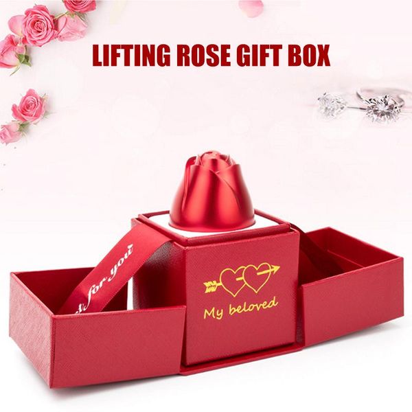 

gift wrap rose ring box engagement coin jewelry pak55