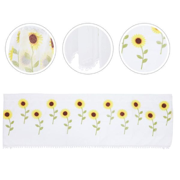 

curtain & drapes 1pc sunflower fresh short home dustproof window accessory white