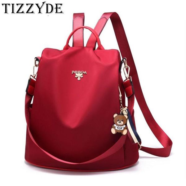 

backpack simple student bag solid color zipper travel anti-theft cloth can be diagonal across women bzh091