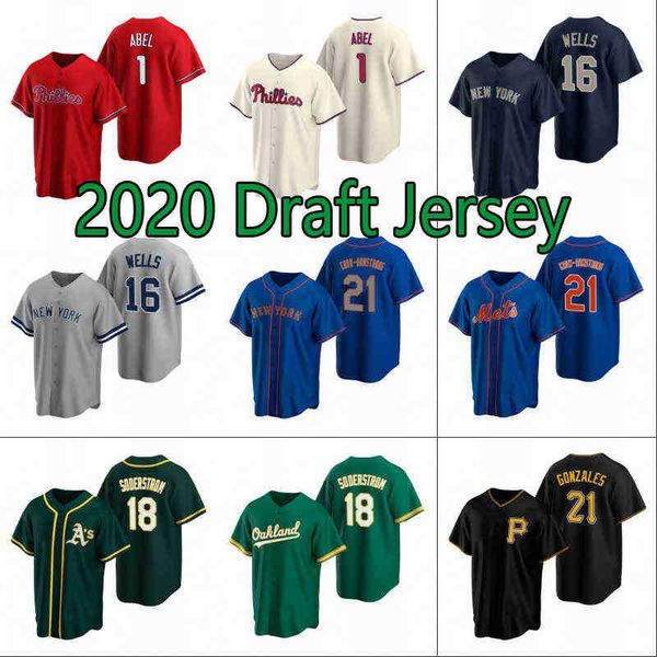 

2022 Draft Baseball Jersey 21 Pete Crow-Armstrong 16 Austin Wells 18 Tyler Soderstrom 1 Mick Abel 21 Nick Gonzales Stitched Jerseys S-XXXL, 21 pete crow-armstrong white
