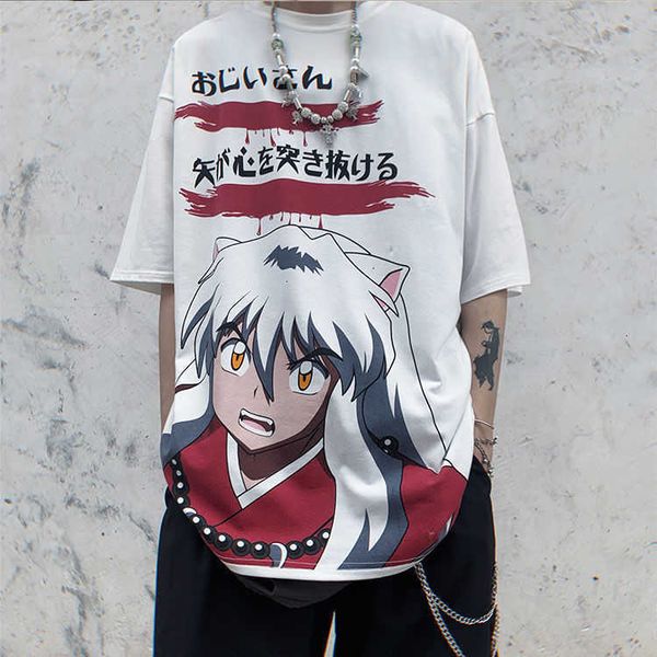 

men's t-shirts lnuyasha tshirt streetwear harajuku z5sh, White;black