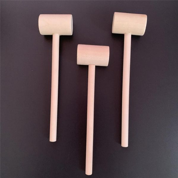 

pcs hammer toys solid wood flat head hitting mallets mini hammers educational toy for home small animal supplies