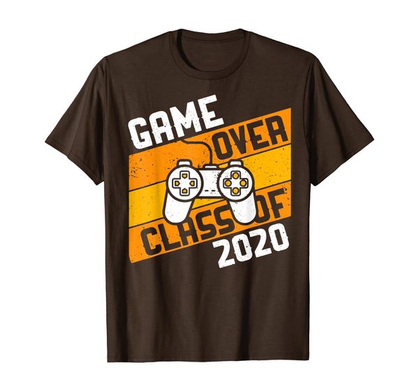

game over class of 2020 shirt video games graduation gamer t-shirt, White;black