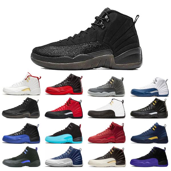 

12s man's basketball shoes high cut black purple blue stone cny dark concord grey fiba flu game french royal gamma gym red o-black taxi