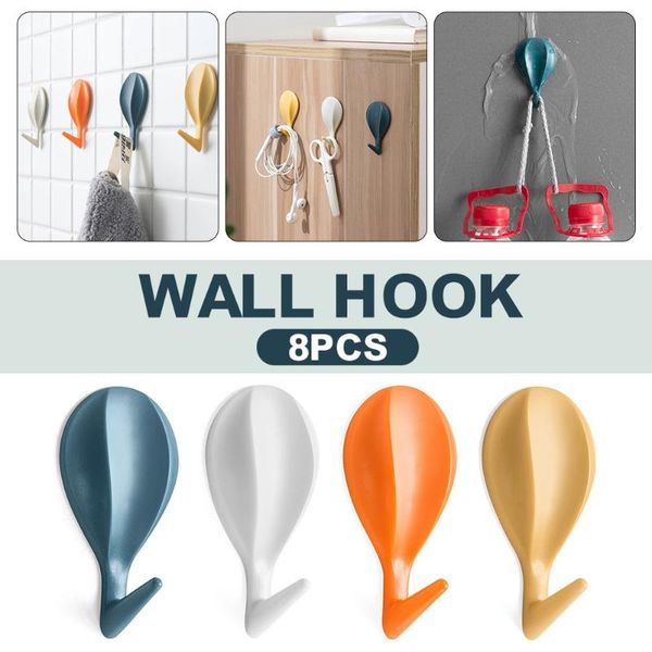 

hooks & rails 8pcs wall air balloon strong adhesive punch for kitchen bathroom