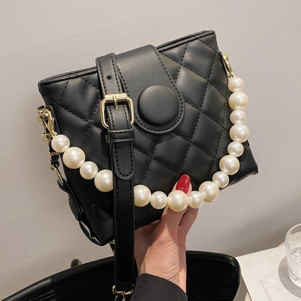 

evening bags high-quality ladies rhombic chain small bag 2021 trendy wild one-shoulder messenger female net red fashion bucket
