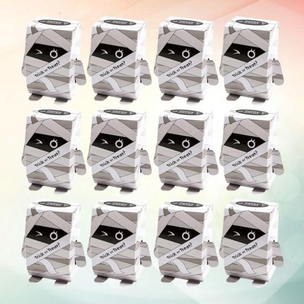 

gift wrap 1 set 12pcs halloween stand-up candy box popcorn for party