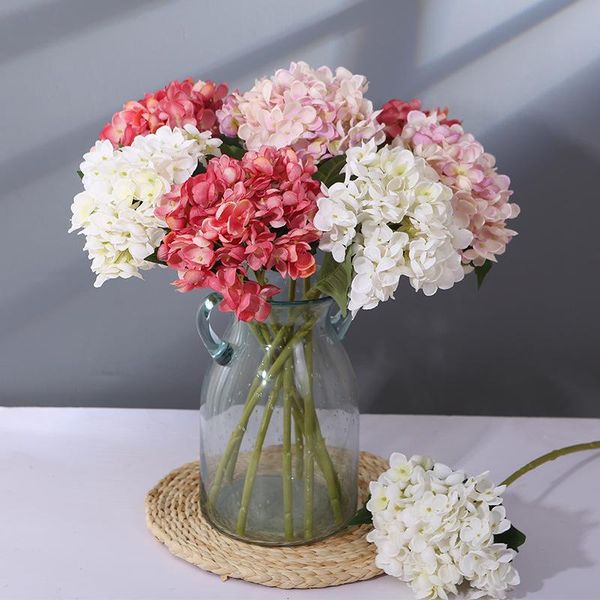 

decorative flowers & wreaths 6 forks mini artificial hydrangea stamen bouquet flower wedding home garden car corsage decoration box handicra