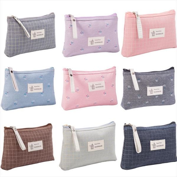 

cosmetic women flower printing canvas bags travel function zipper toiletry beauty wash storage organizer girl makeup pouch