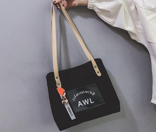

totes 2021 large capacity tote fashion wild simple casual handbag portable canvas bag tide