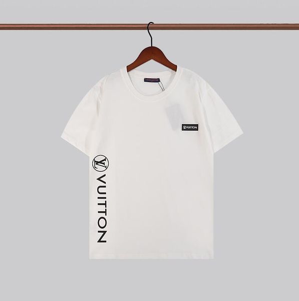 

2022 famous mens t shirt letter print round neck short sleeve black white fashion men women tees