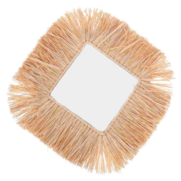 

mirrors 1pc straw braid mirror living room chic wall makeup dressing