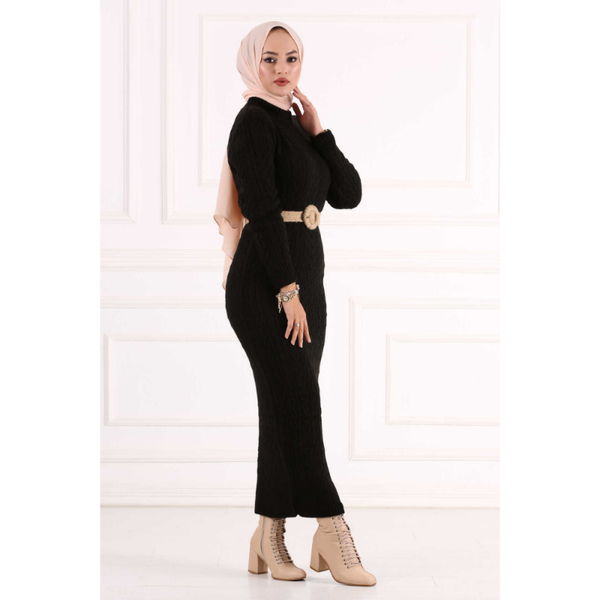 

ethnic clothing knit sweater dress winter season trend fashion muslim women abaya kaftan modest abayas for turkey turkis, Red