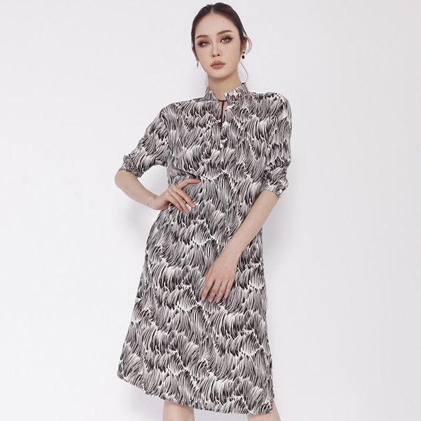 

casual dresses women's dress shirt long sleeve femme robe 2021 maxi sundress summer office lady harajuku chiffon beach party clothing y, Black;gray