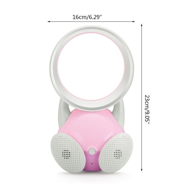 

electric fans cute cartoon bladeless quiet mini fan portable deskair coolers usb charging m7df