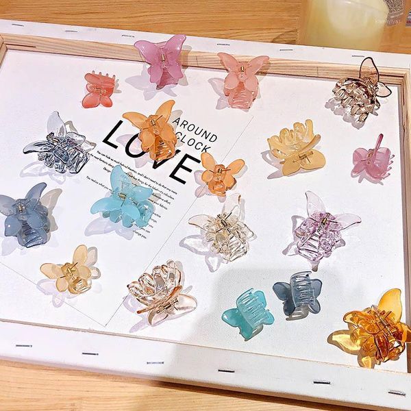 

women girls cute colorful butterfly plastic hair sweet ornament clip hairpins headband fashion accessories1