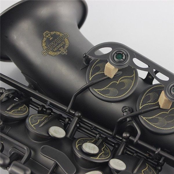 Suzuki Altsaxophon Es flach mattschwarz vernickelt Professionelle Musikinstrumente Saxophon für Studenten