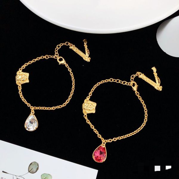 

[gaopin] v new bracelet hand inlaid with diamond and steel seal designer bracelet, White