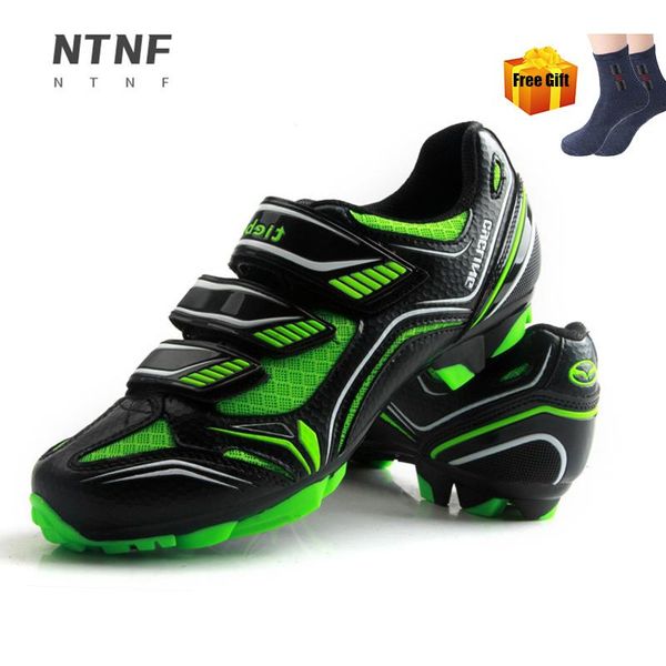 

tiebao mtb cycling shoes men original sneakers triathlon ciclismo outdoor mountain bike self-locking bicycle footwear, Black